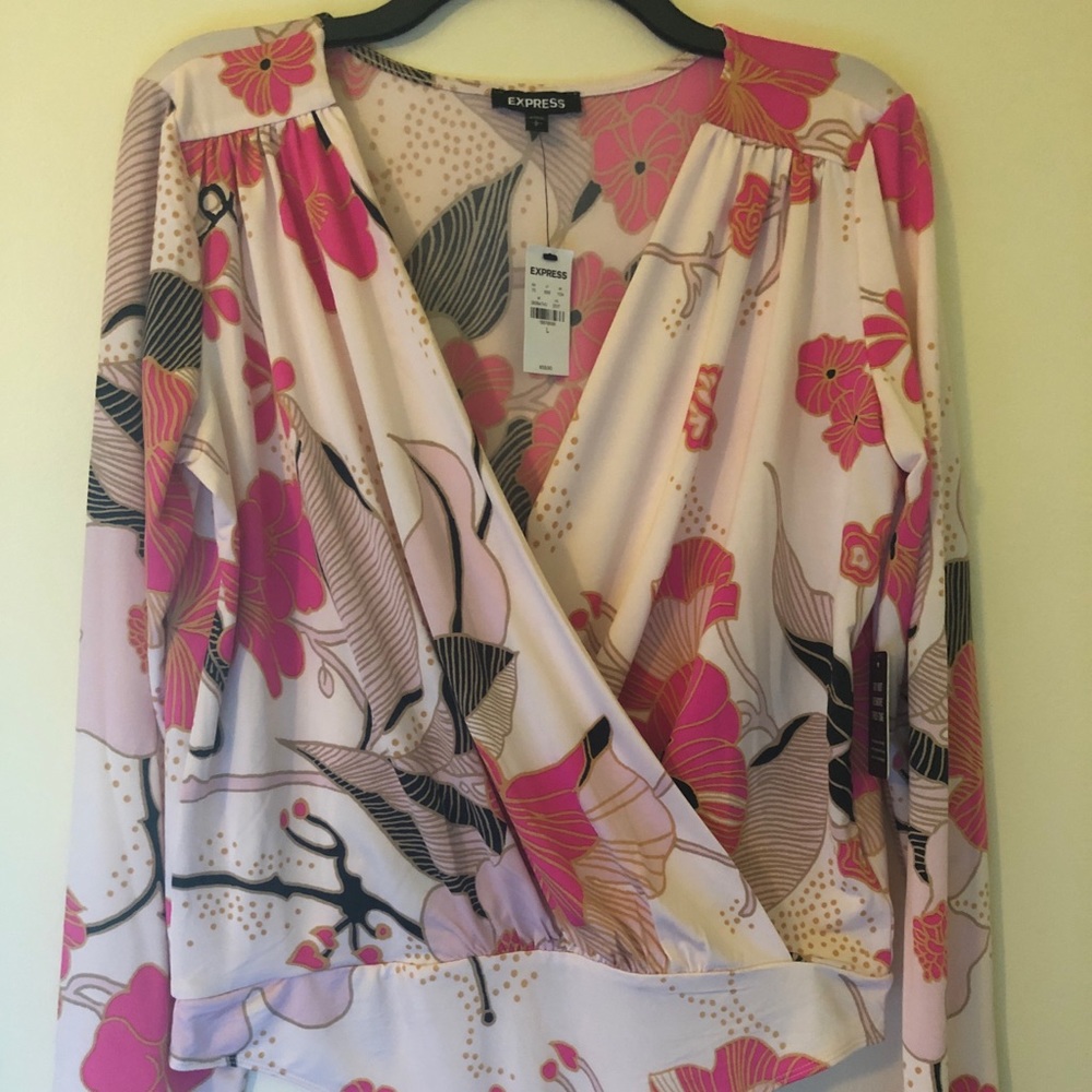 Sexy long sleeve bodysuit floral print